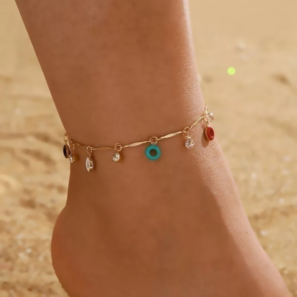 3/$30 💛 Multi Color Charm Anklet
